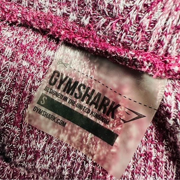 Gymshark Pants Knit Pink Ribbed Leggings Tie Fall Casual Gym Outdoors Size Small - Picture 5 of 6